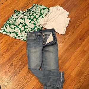 JCrew jeans and a cute top!